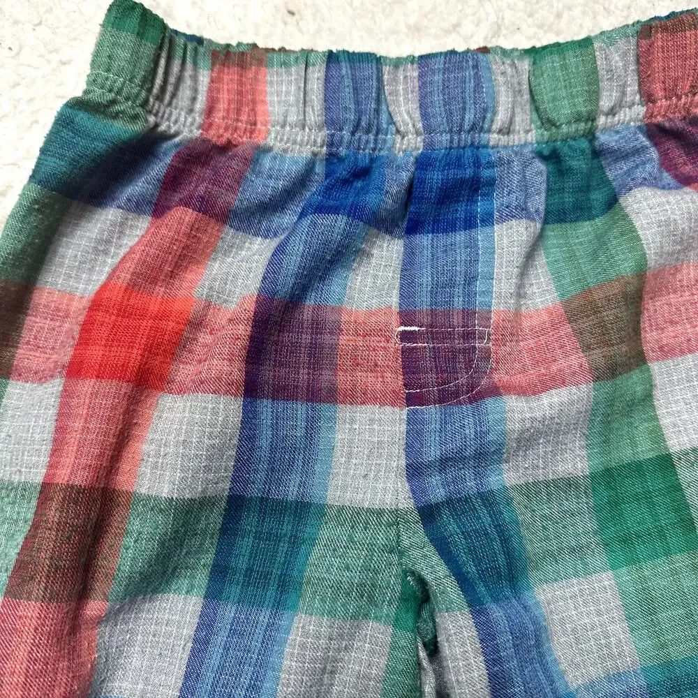Gymboree Plaid Lightweight Flannel PJs Pajama Set Boys S 5 6 Holiday Christmas